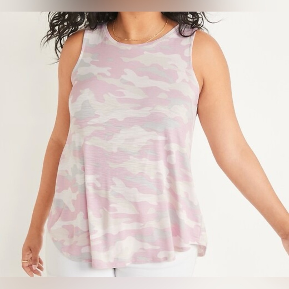 Old Navy Luxe Printed High Neck Tank Top